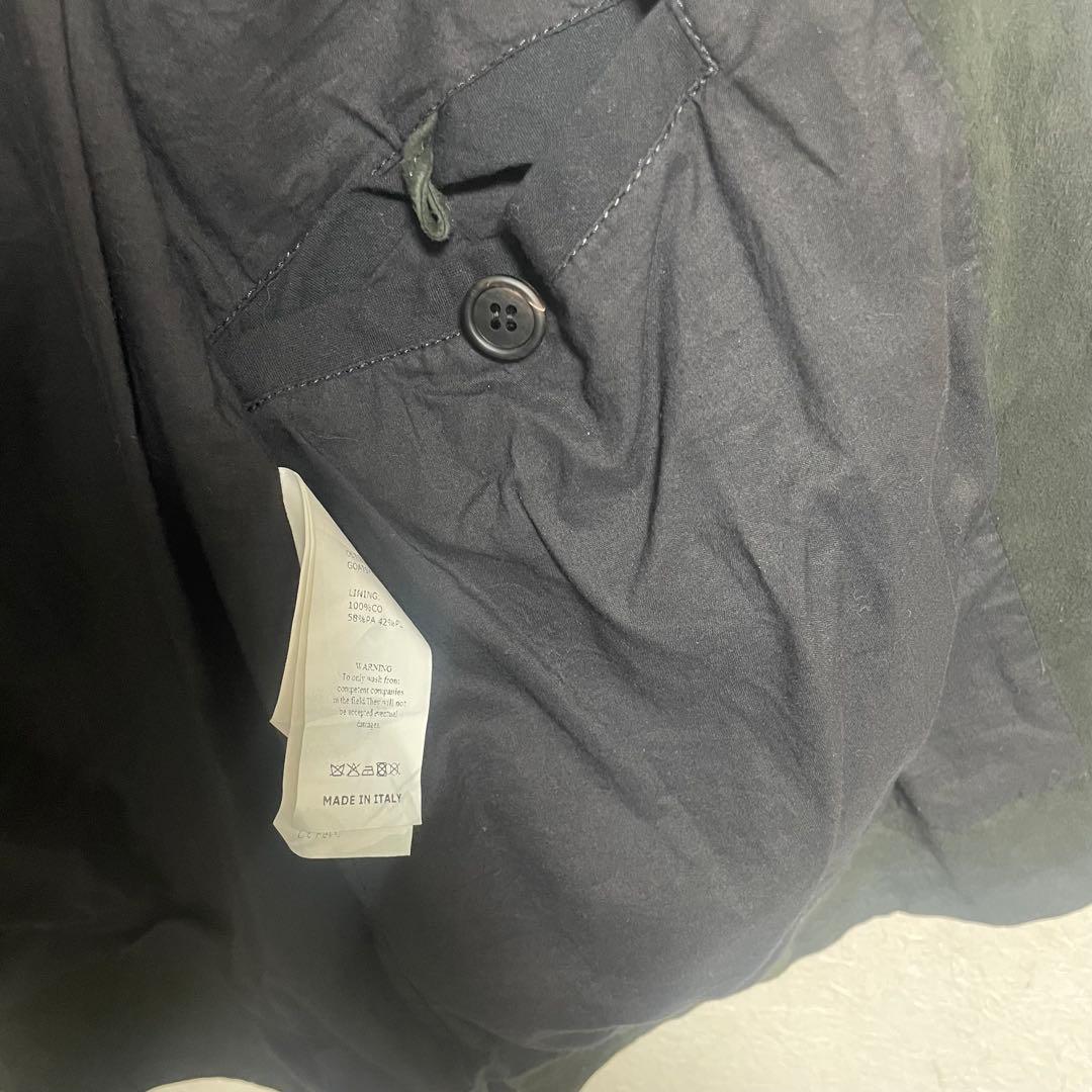 EMMETTI スエード カーキ オリーブ　ゴートスキン シャツ 50