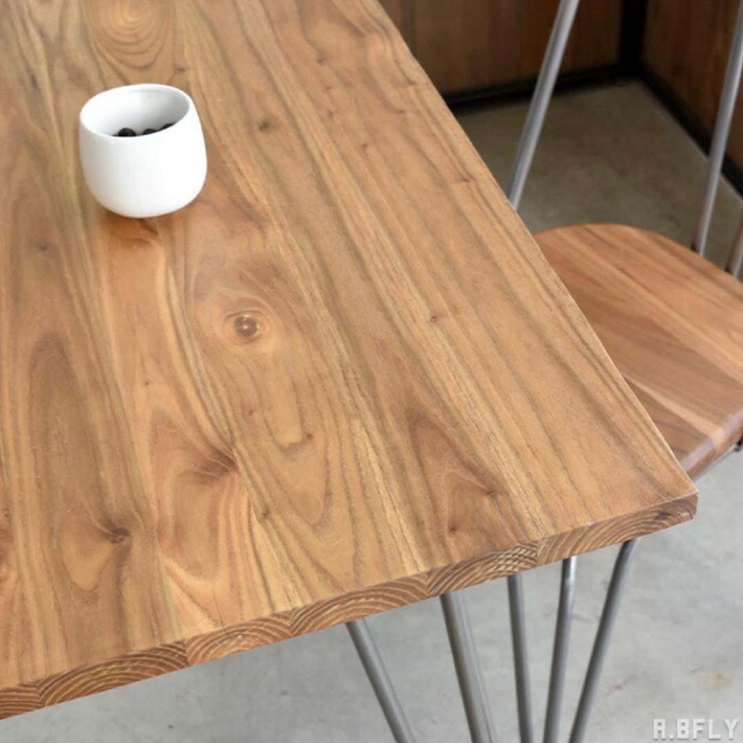 【A.BFLY】エルム無垢材 ダイニングテーブル　80㎝×80㎝