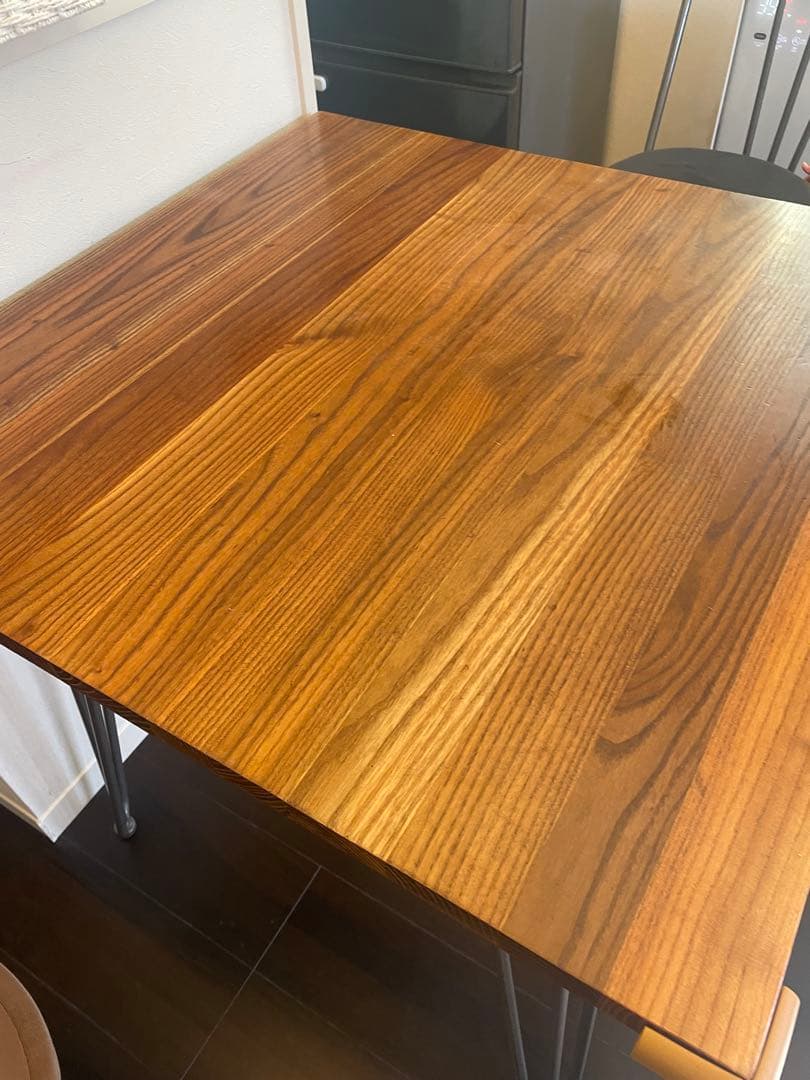 【A.BFLY】エルム無垢材 ダイニングテーブル　80㎝×80㎝