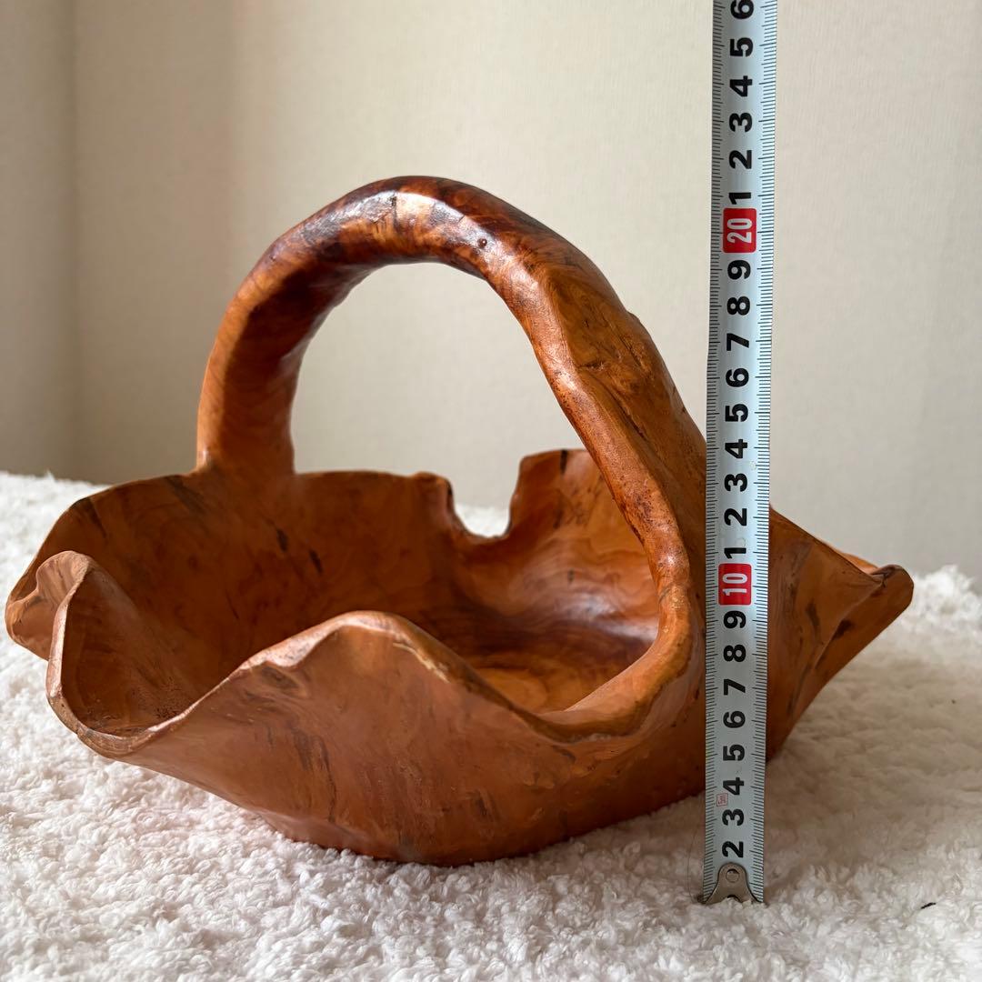 ウッドカービング バスケット