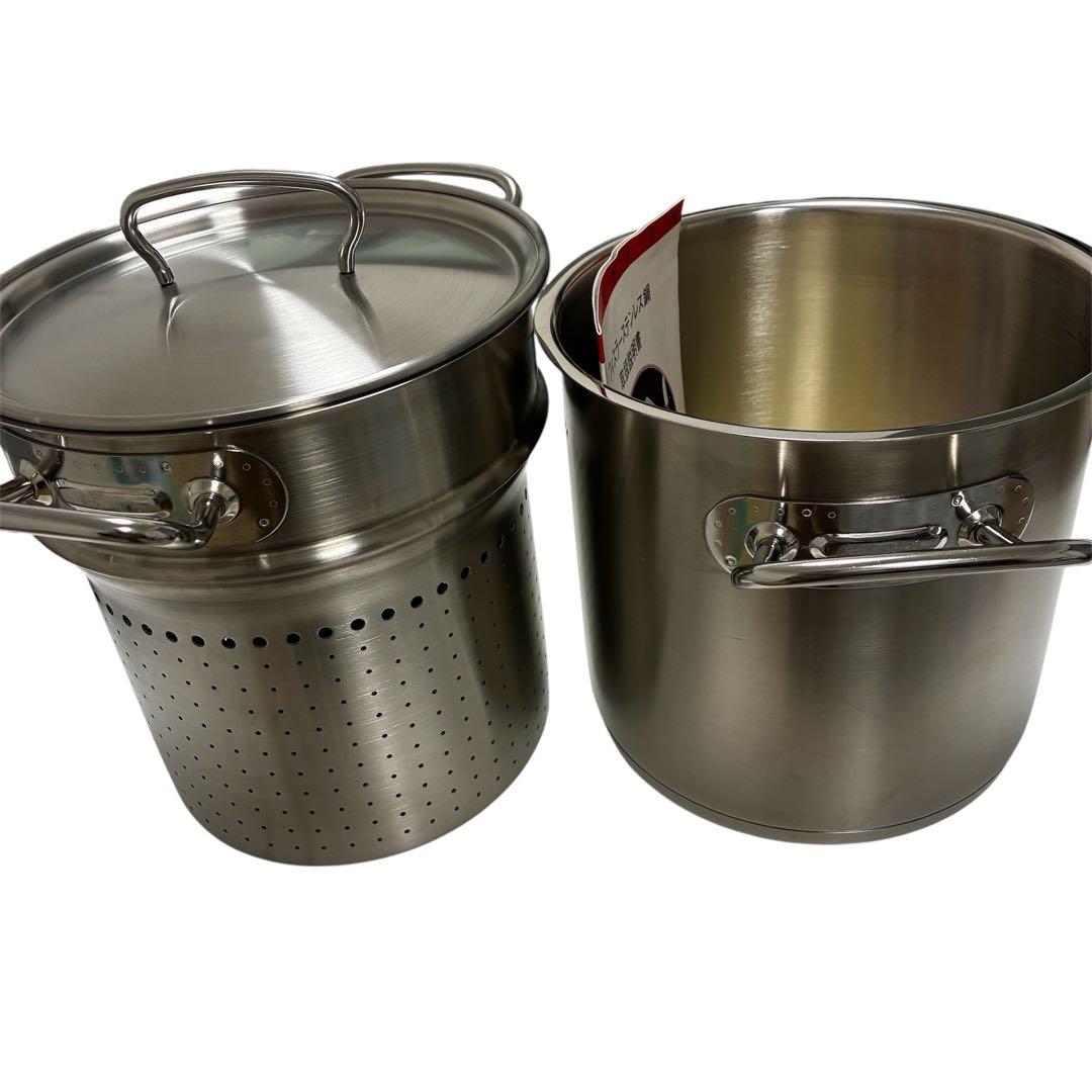 美品　フィスラー ステンレス パスタ　5.0L ドイツ製　説明書あり　寸胴