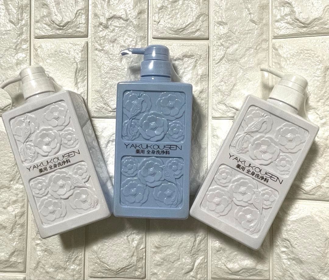 ❤️新品♥未使用❤️薬効泉❤️薬用全身洗浄料❤️3本セット❤️かわいい限定色ボトル付❤️