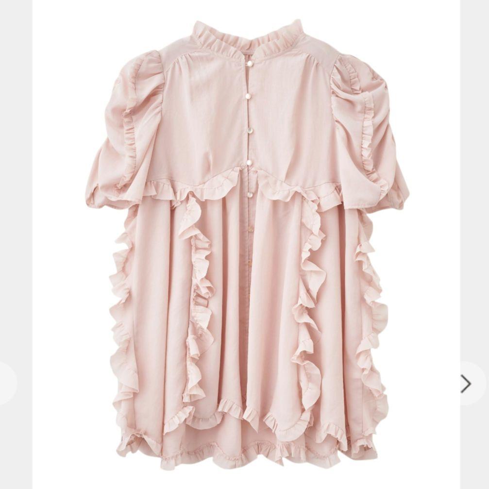 【最終値下げ】 完売品 ココディール シアーフリルブラウス ピンク 美品