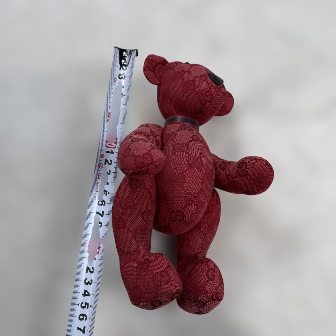 グッチGUCCI GG柄ぬいぐるみ　ボルドー色　美品