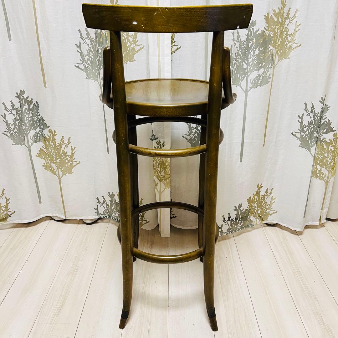 【秋田木工】　ベントウッドチェアー　曲木　ハイチェア