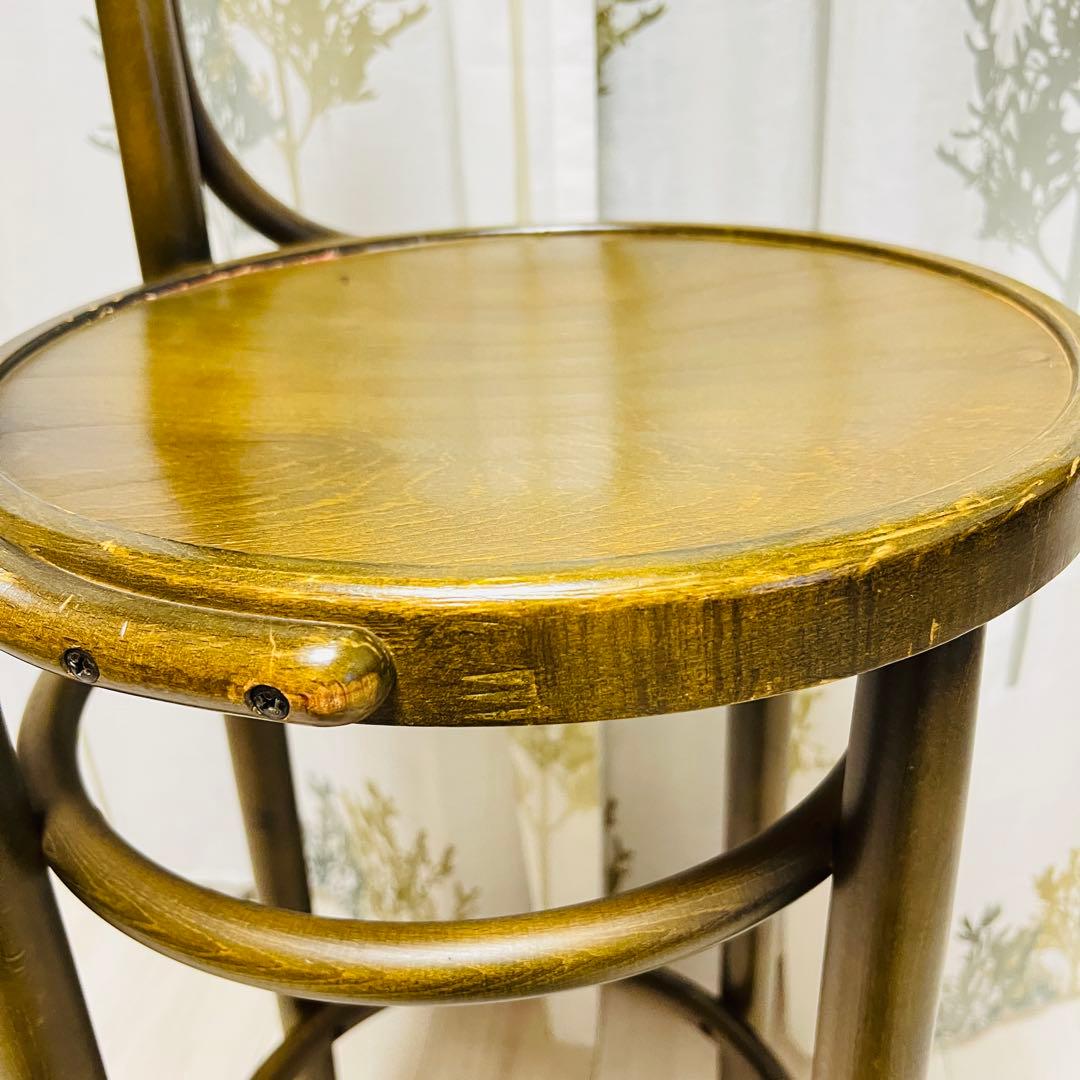 【秋田木工】　ベントウッドチェアー　曲木　ハイチェア