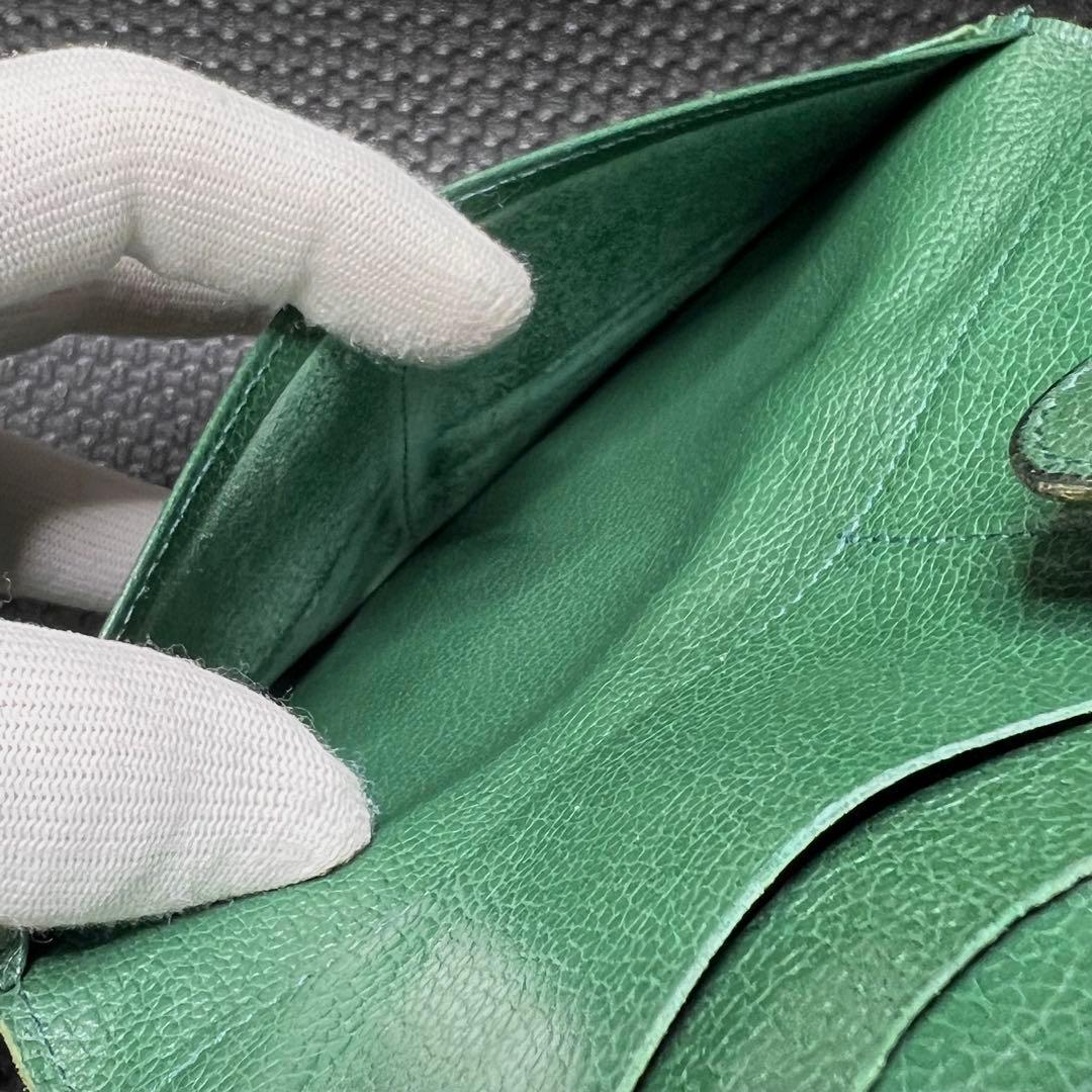 IL BISONTE /イルビゾンテ☆L字ファスナー☆長財布☆エメラルドグリーン