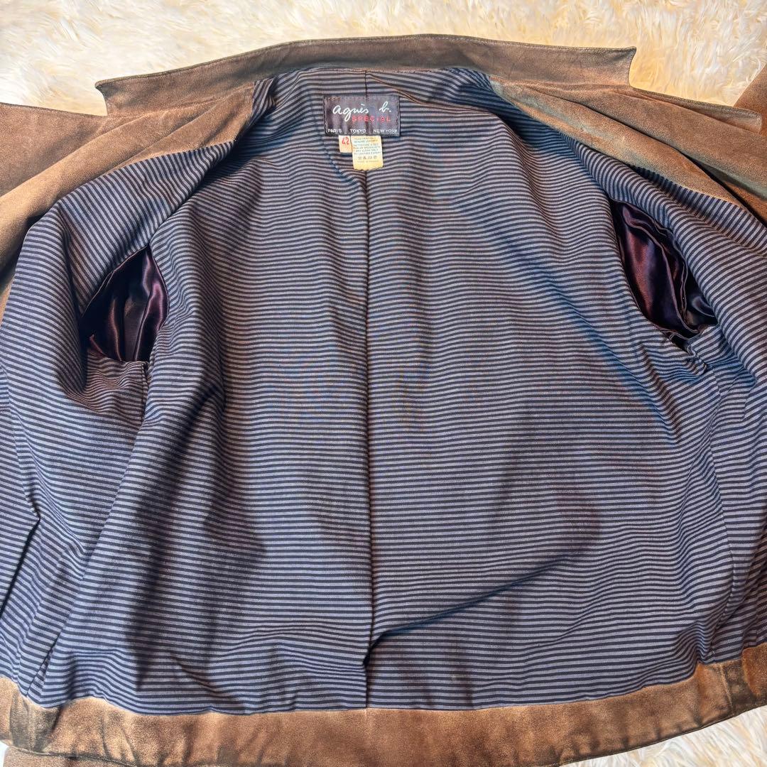 アニエスベー　レザージャケット　スエード　ナポレオン　本革　最高級　美品　アニエ