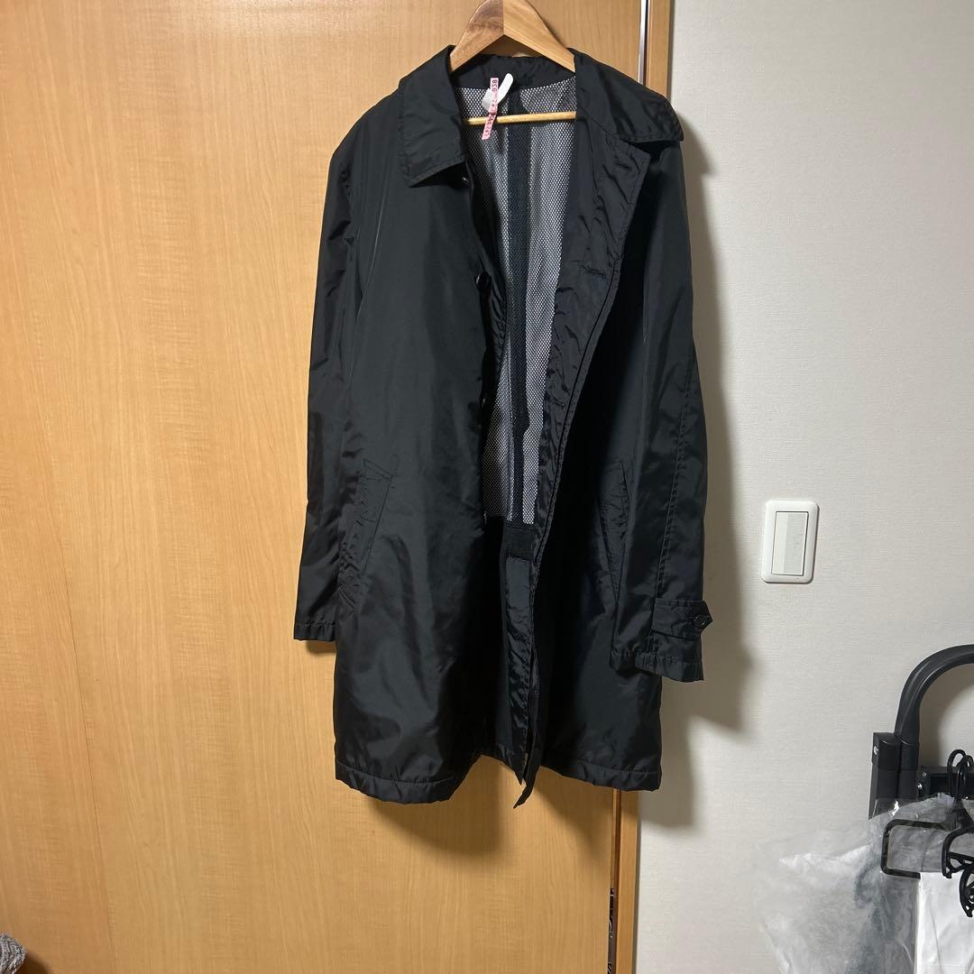 コムデギャルソンオムドゥ ブラック ステンカラーコート 赤タグ