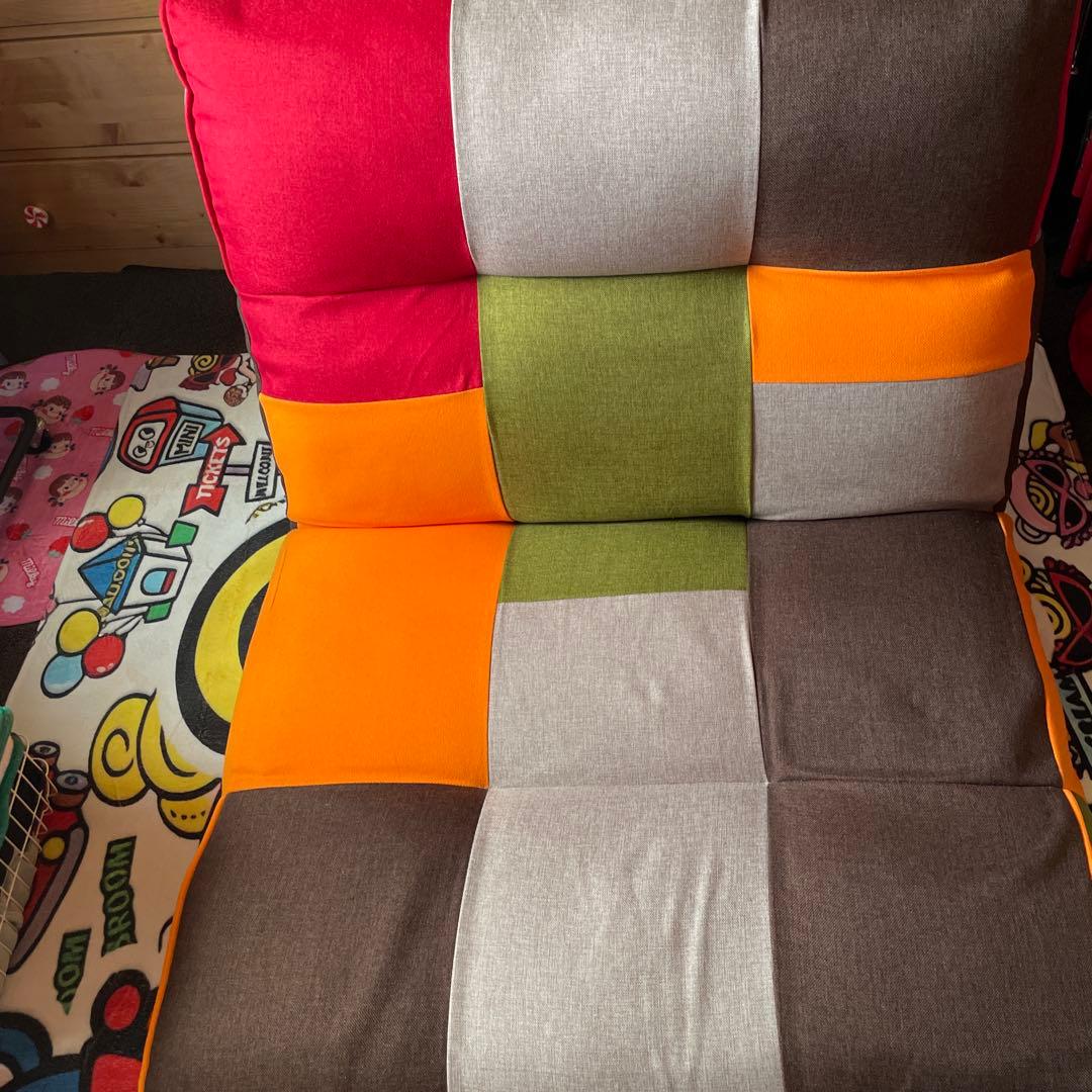 カラフル座椅子1人用、大き目