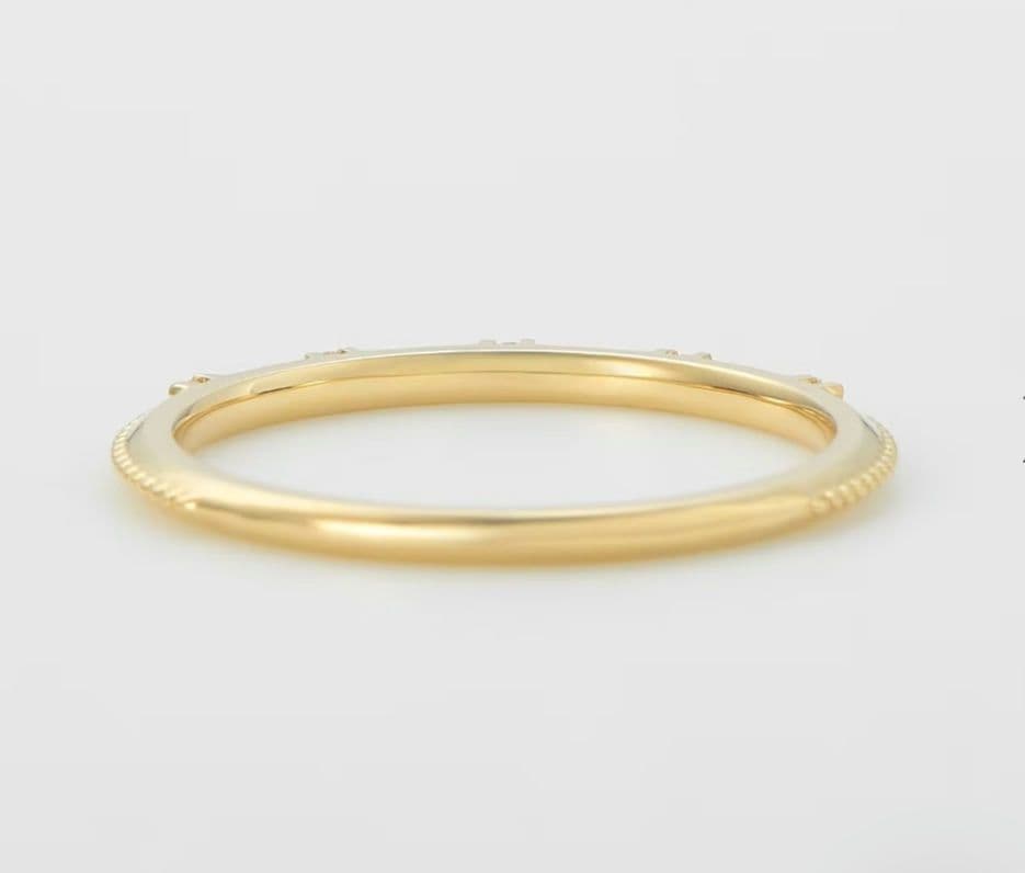 agete【アガット】K18ダイヤモンド　ピンキーリング　５号（人気現行品商品）