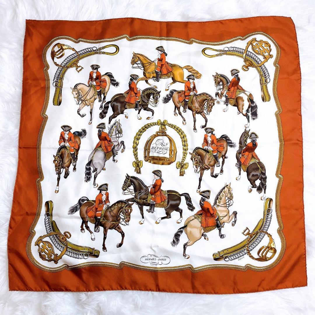 HERMES カレ90 エルメス スカーフ カレ90 REPRISE シルク