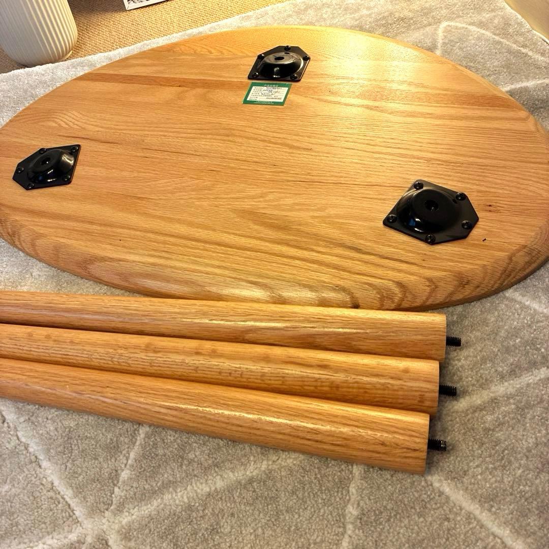 YESWOOD ネストテーブル ローテーブル 北米産FAS級オーク無垢材 円形