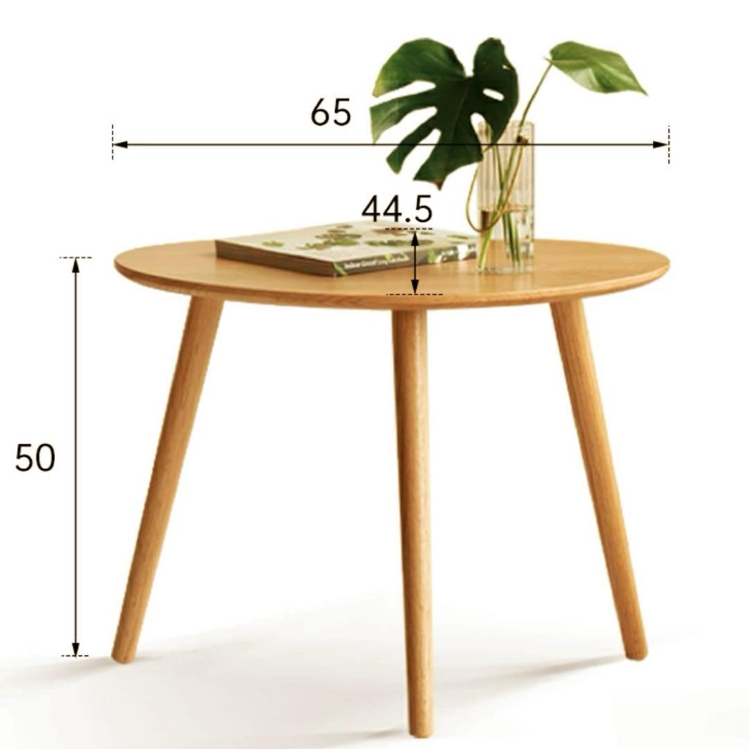 YESWOOD ネストテーブル ローテーブル 北米産FAS級オーク無垢材 円形