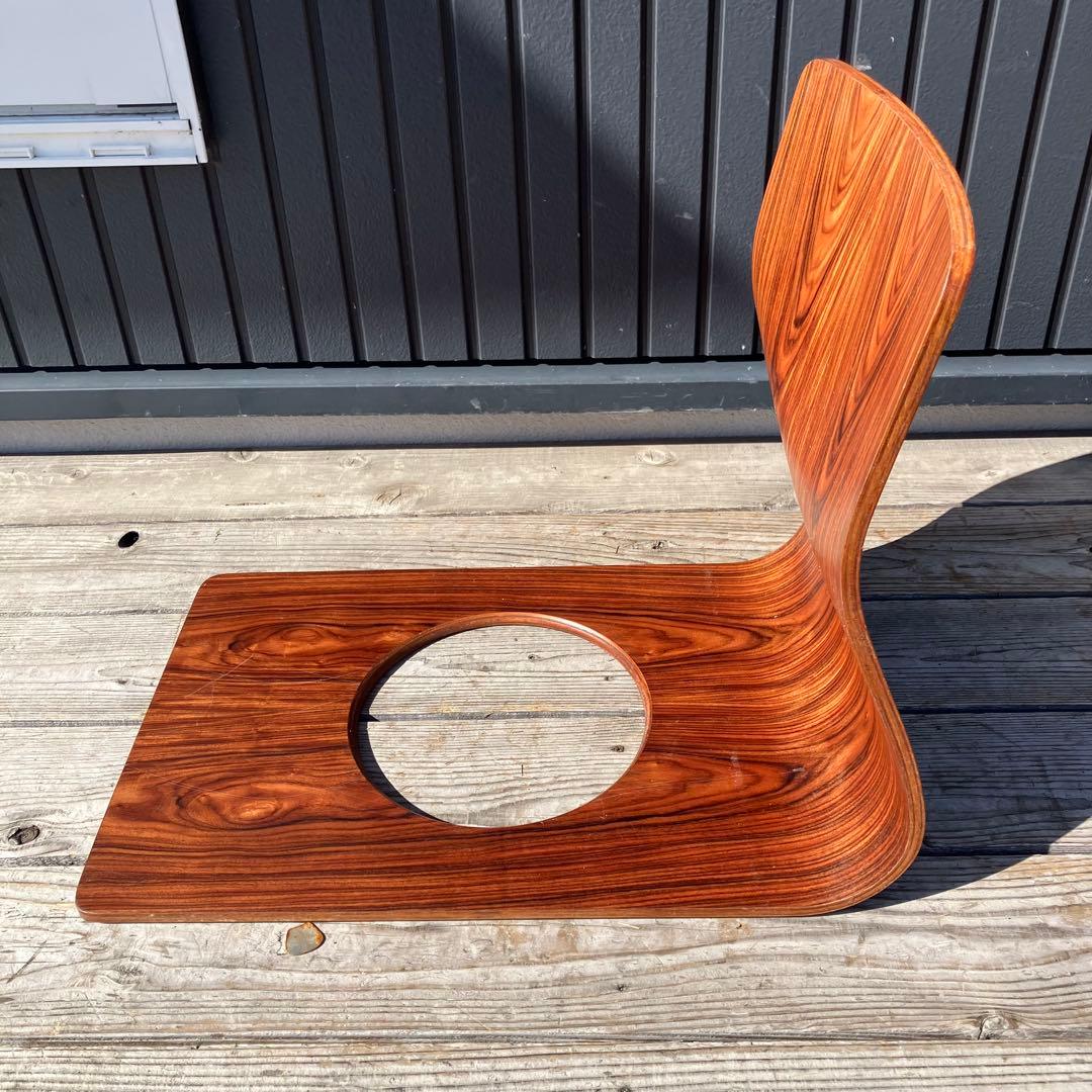 昭和レトロ 天童木工 Tendo 曲げ木 木製座椅子 4脚セット プライウッド