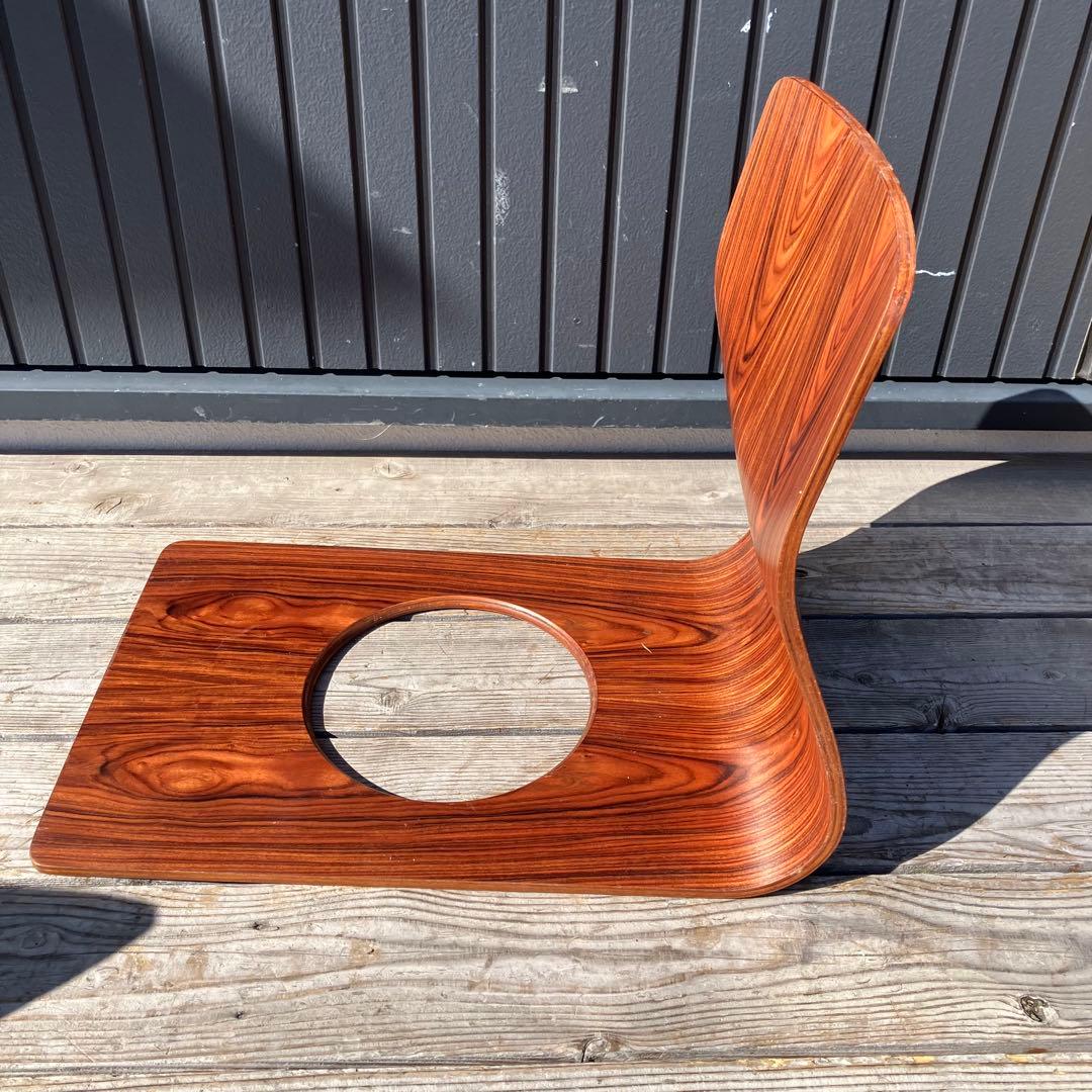 昭和レトロ 天童木工 Tendo 曲げ木 木製座椅子 4脚セット プライウッド