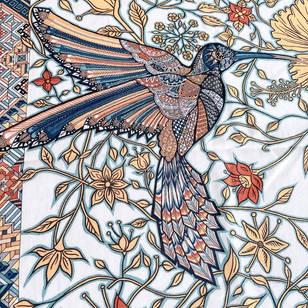 てまり　エルメス HERMES カレジェアン140 ジャガーとハチドリ