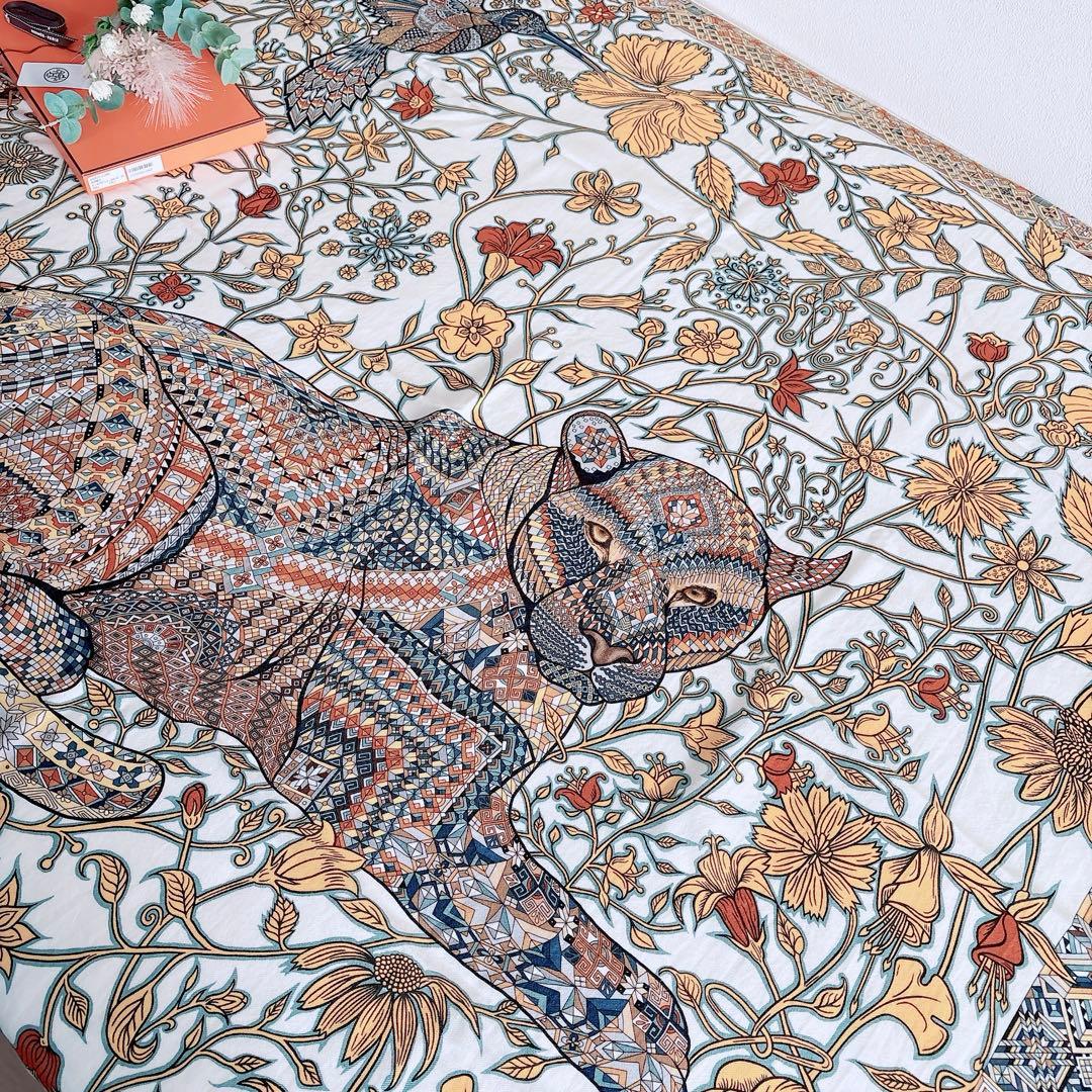 てまり　エルメス HERMES カレジェアン140 ジャガーとハチドリ
