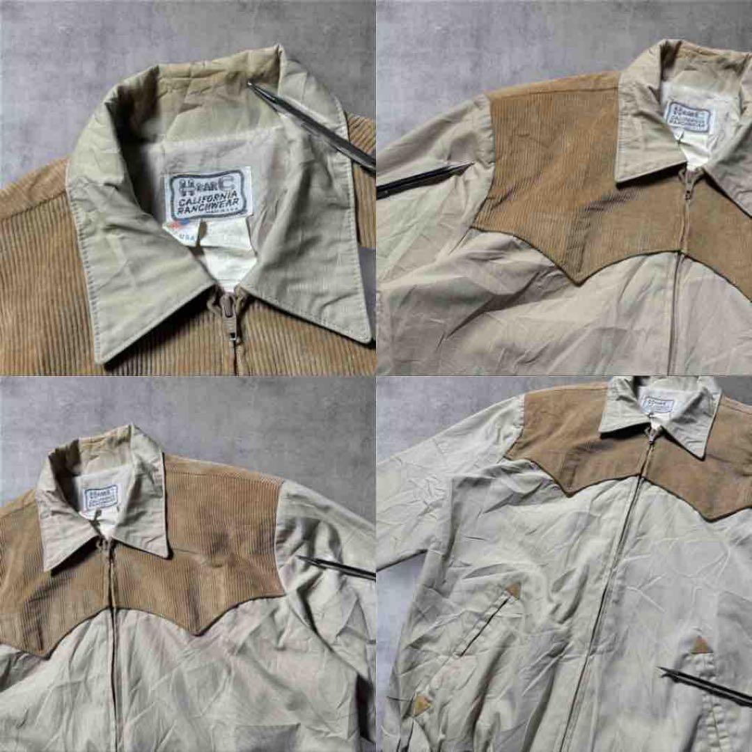 こま2133 希少古着50年代USA製H BAR C ウエスタンジャケット