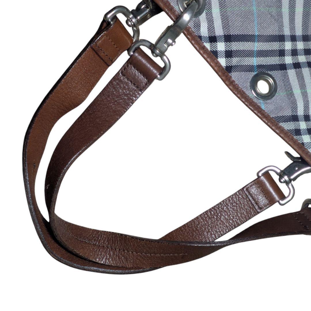 バーバリー リバーシブル トートバッグ ノバチェック ホースロゴ 肩掛け A4