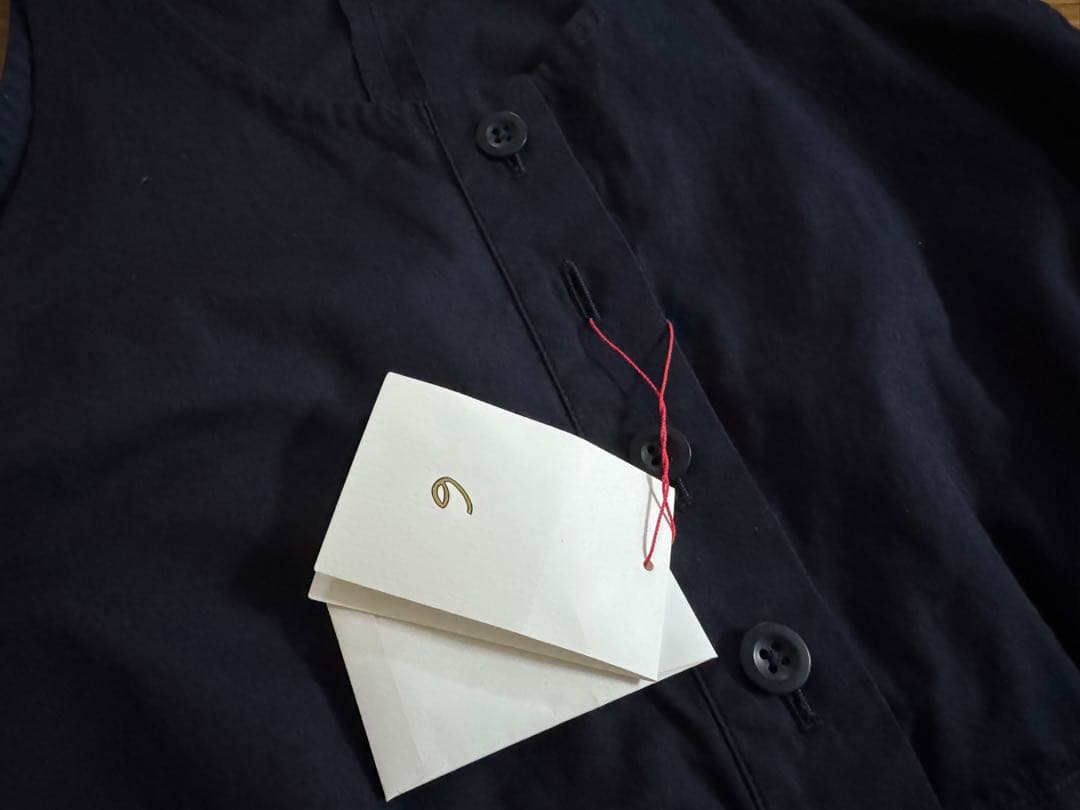 6roku＊ロクビューティ&ユースcottonフロントボタンオールインワン新品紺