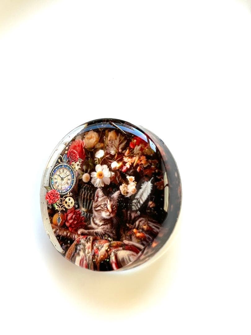 新作☆レジンヘアゴム　アンティーク♡時計