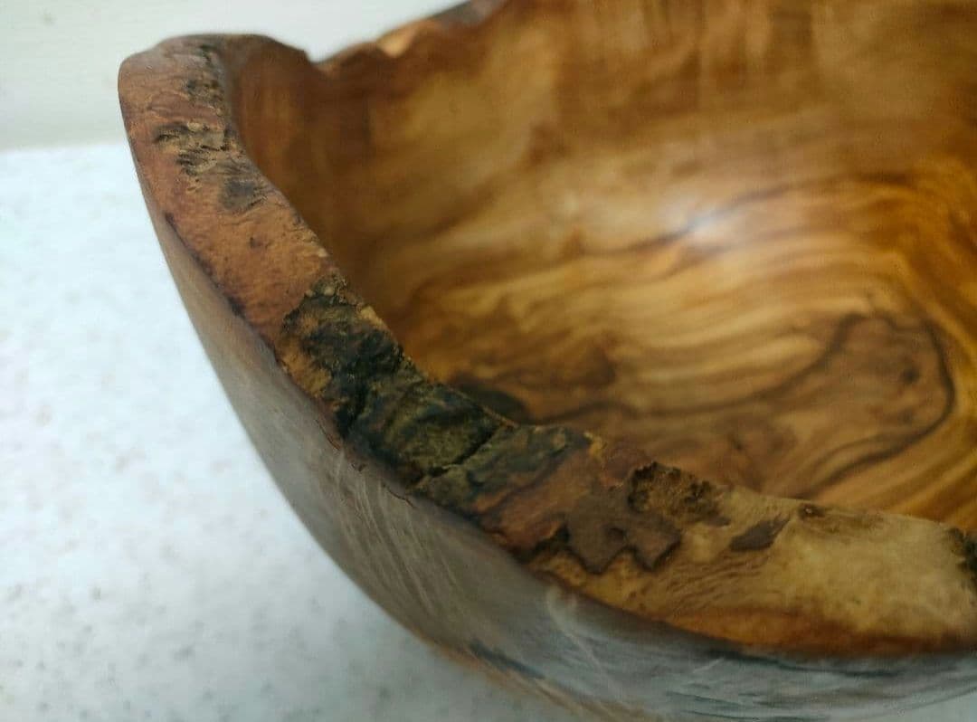 【訳あり】 手作り オリーブウッド サラダボウル 特大 チュニジア オーガニック