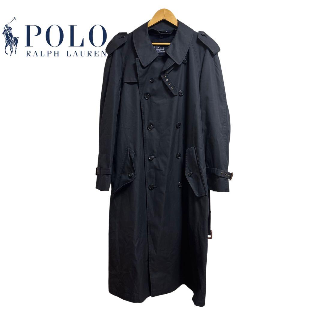 希少　Polo Ralph Lauren ブラック トレンチコート　ツーウェイ