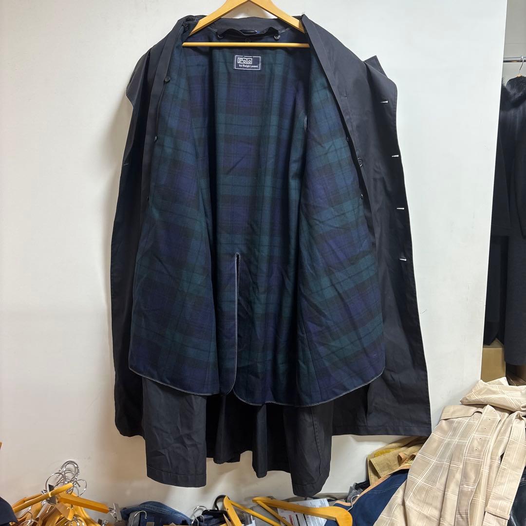 希少　Polo Ralph Lauren ブラック トレンチコート　ツーウェイ
