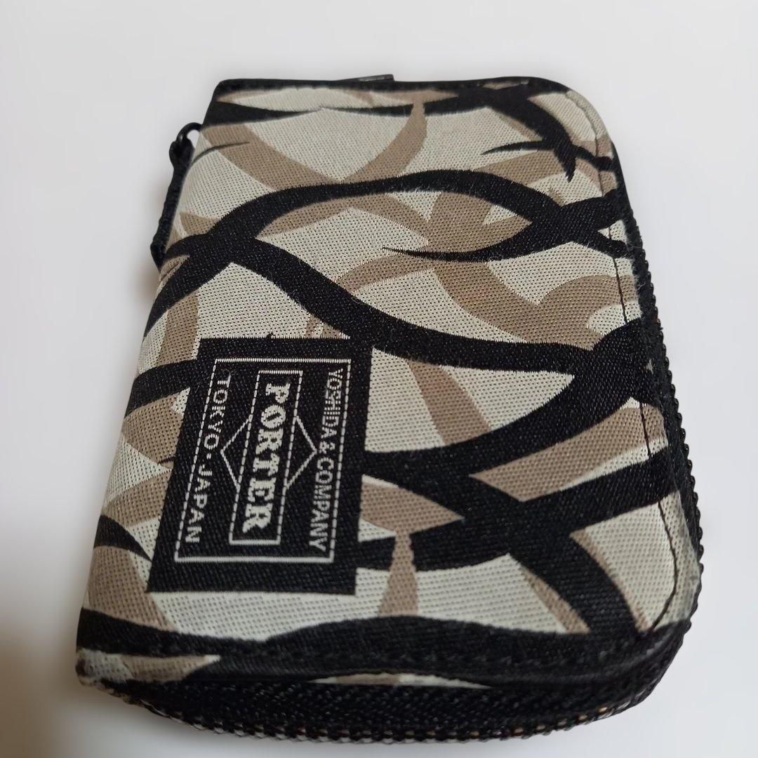 (美品) PORTERギリー マルチケース トライバルカモ &カードケース