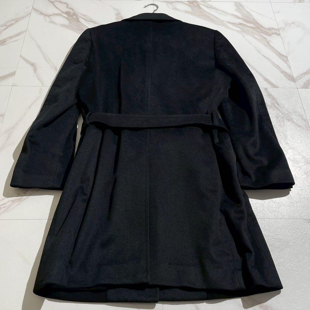 【極美品◦アンゴラ100%✨】プラチナ コムサ チェスターコート ベルト 黒 M