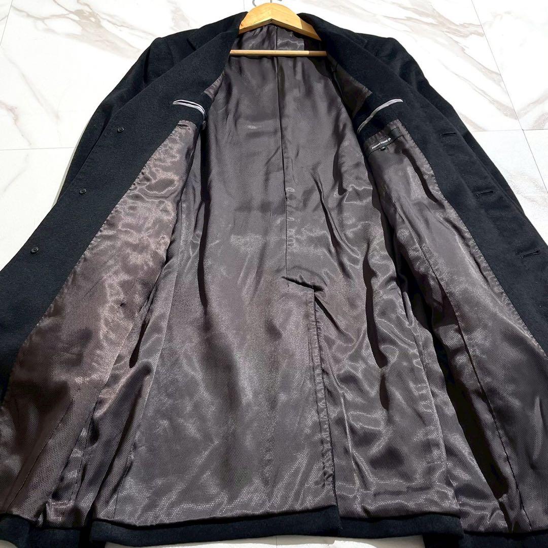 【極美品◦アンゴラ100%✨】プラチナ コムサ チェスターコート ベルト 黒 M