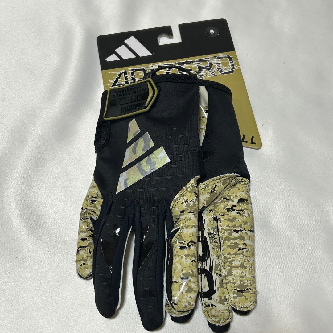 【新品】アディダス アディゼロ 13 アメフト グローブ Ｓ　BLK/Camo