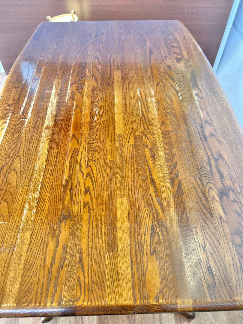 691 北欧風 ダイニングテーブル　木製 4人用 140cm ヴィンテージ　a