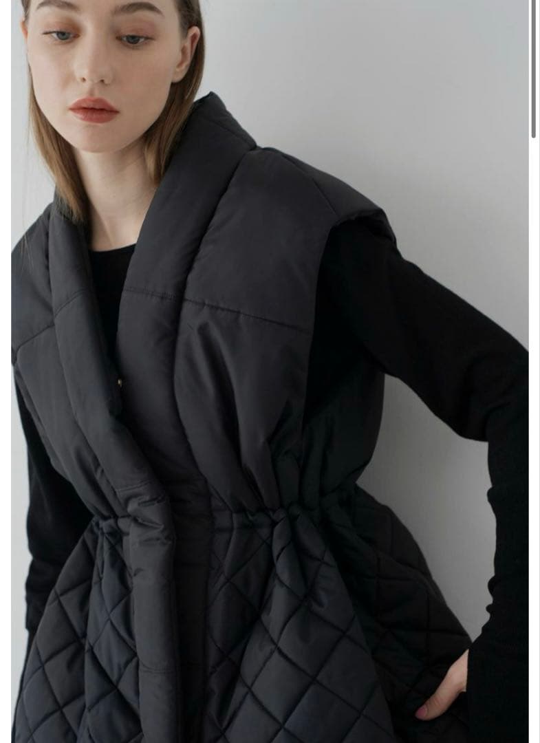 メゾンドルチェ　キルティングベスト　black ブラック