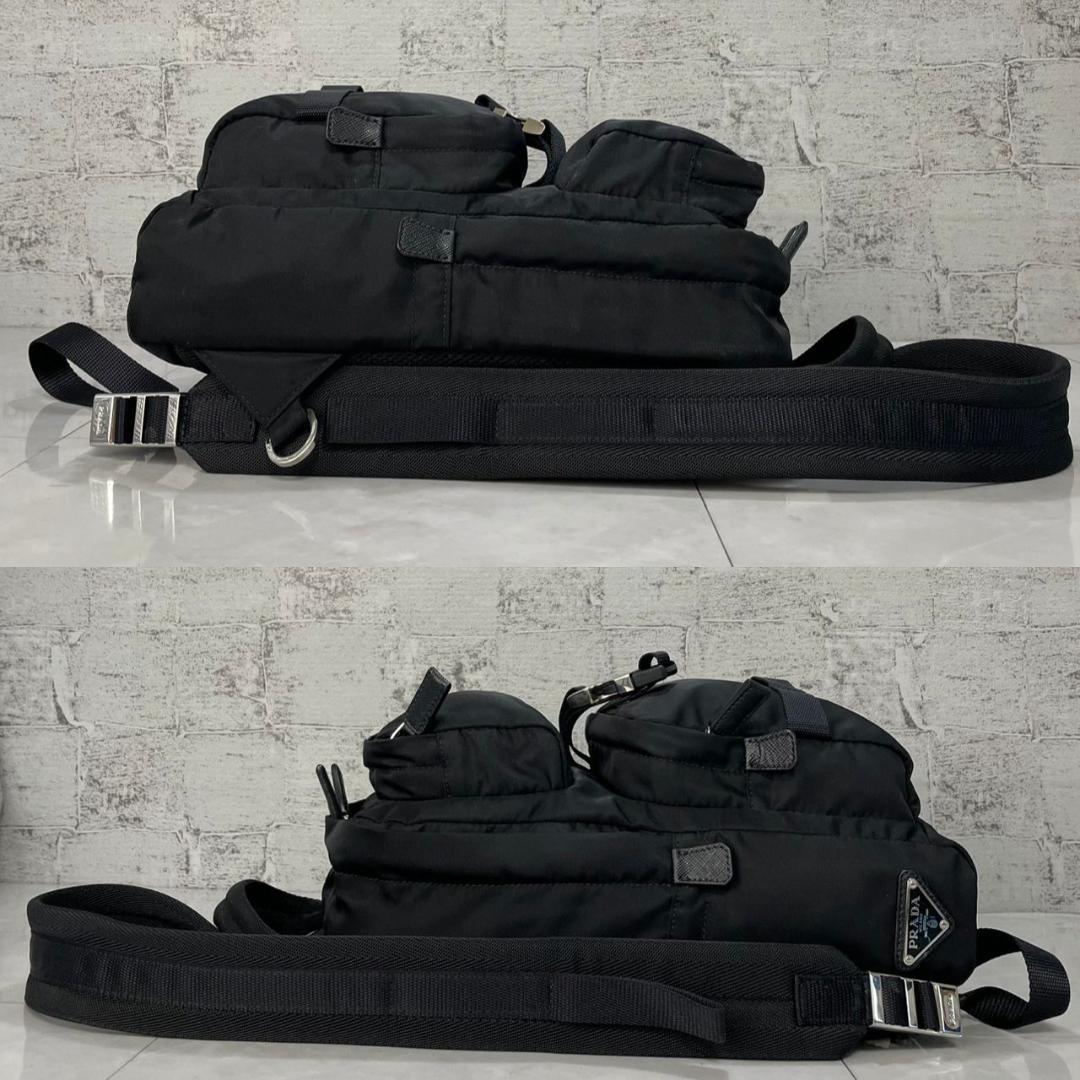 PRADA ボディバッグ プラダ ショルダーバッグ 2VZ013 黒 現行 美品