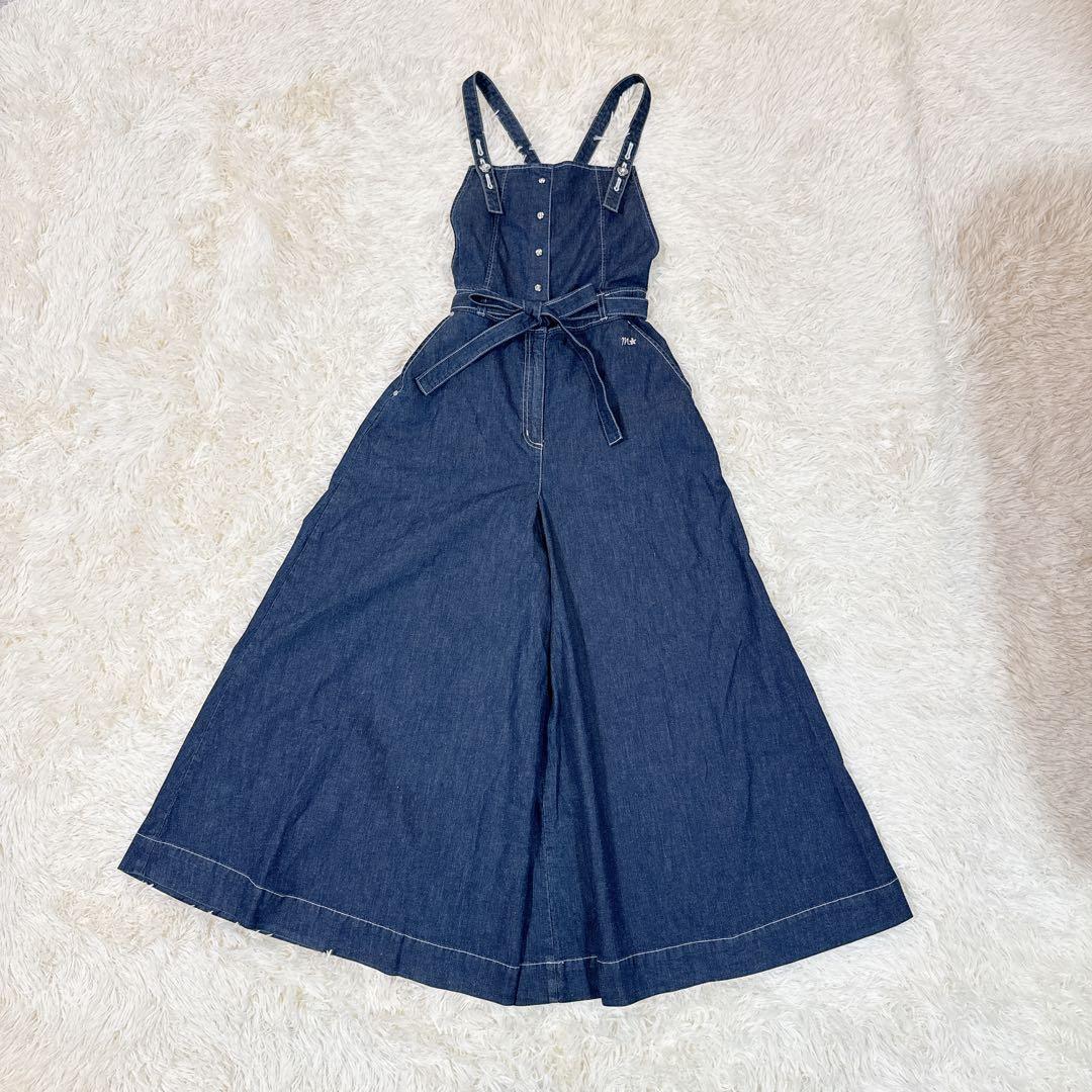 極美品　M'SGRACY デニム サロペット カタログ掲載品 近年 40 リボン