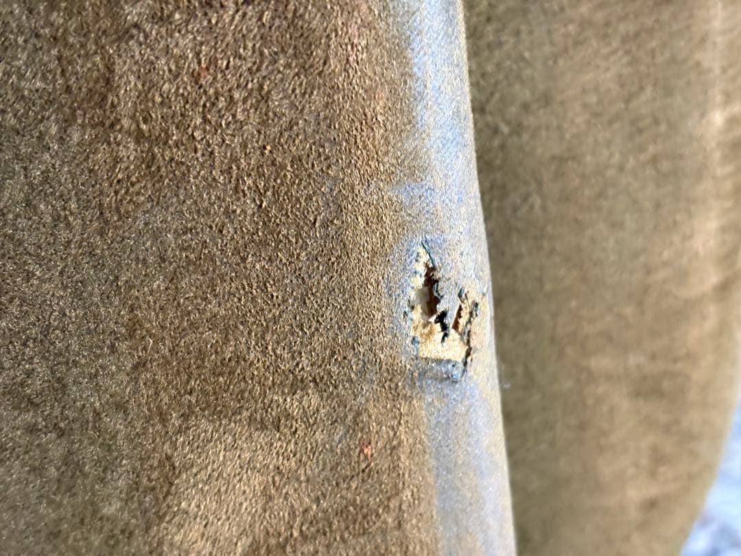 グリーンオレンジストライプ　ミッドセンチュリー　ヴィンテージ　1Pソファ