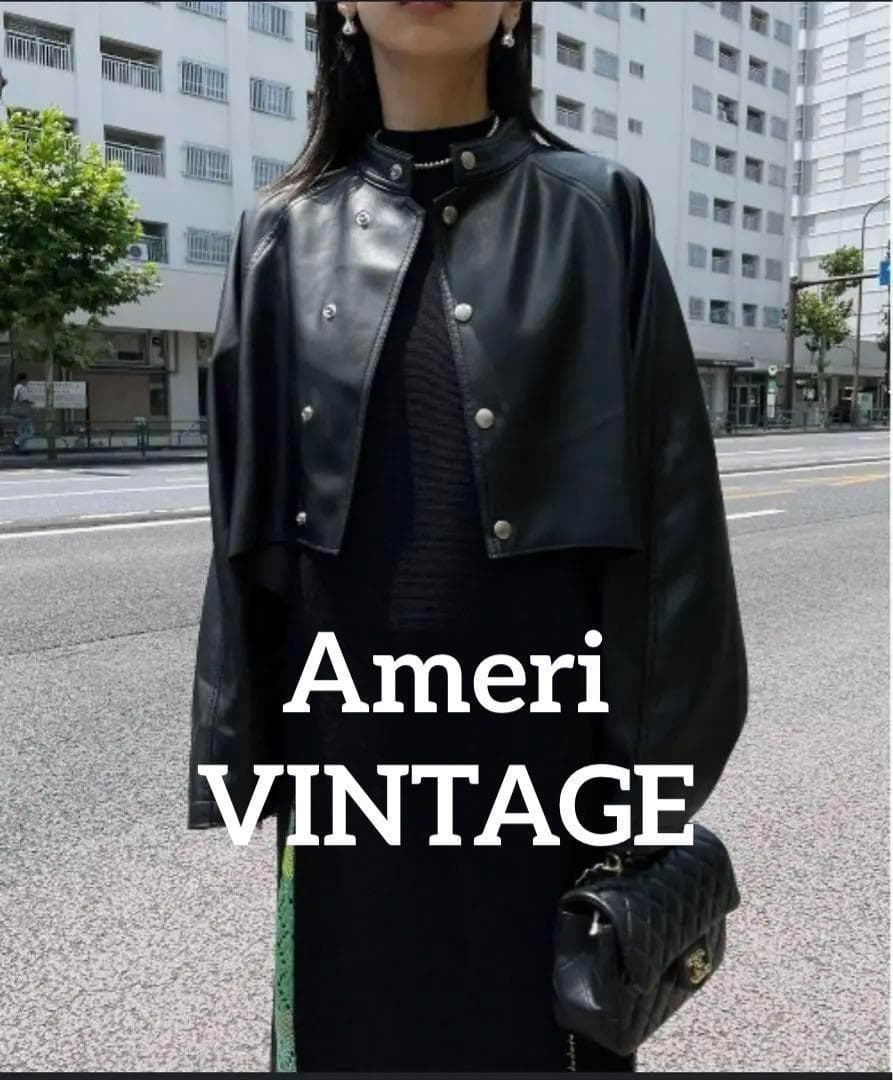 【新品未使用！】定価２万2千円Ameri SHORT FAKE LEATHER
