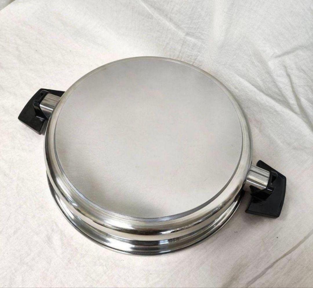  queen美品 IH対応ロイヤルクイーン 大フライパン　蓋付き@