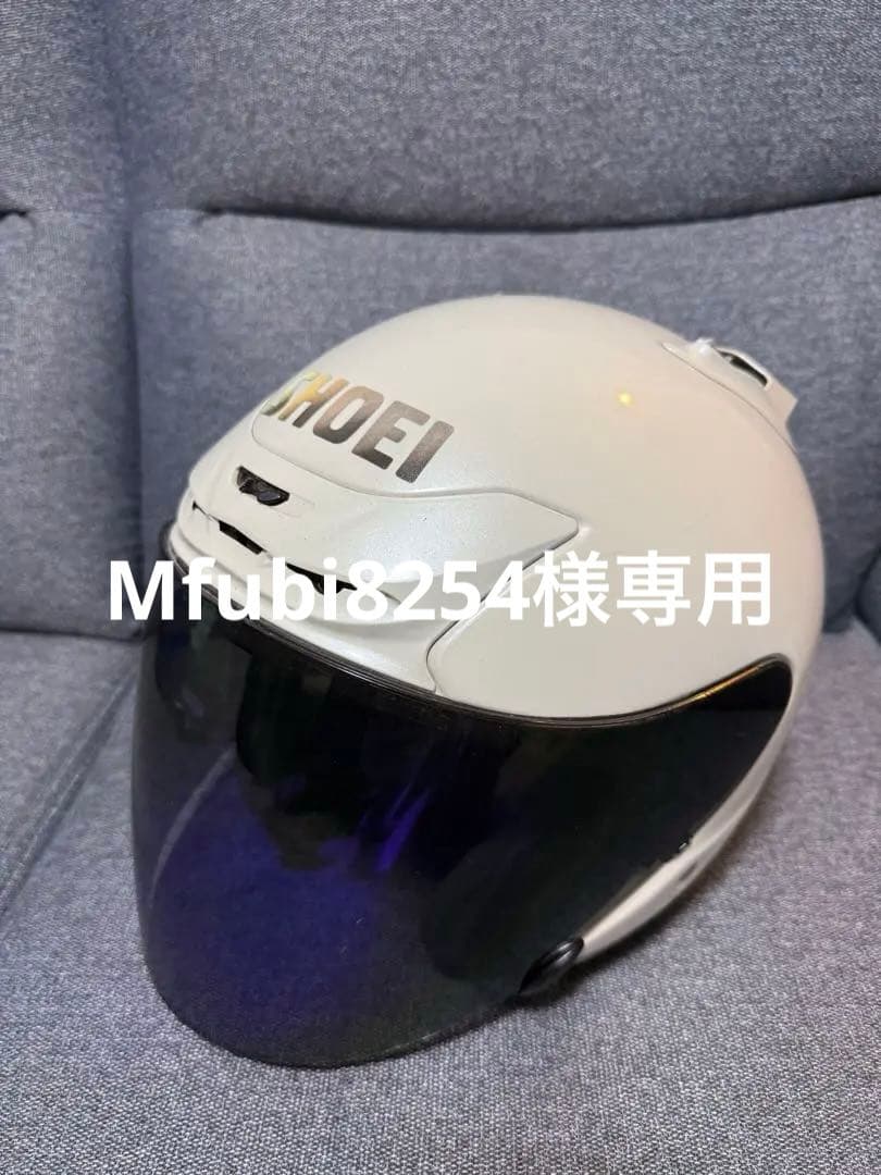 SHOEI ホワイト ジェットヘルメット ミラーシールド
