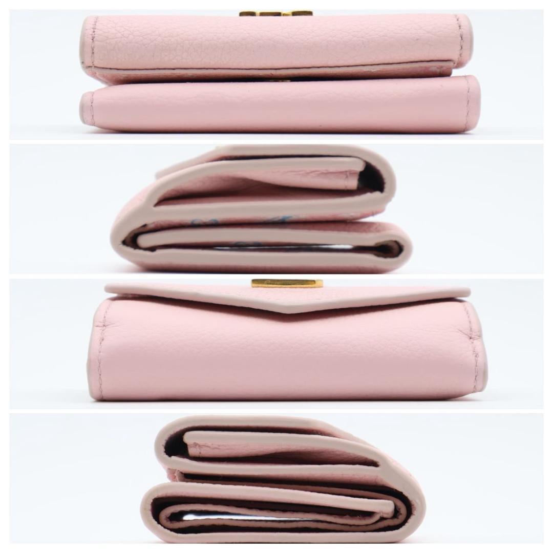 【極美品】ルイヴィトン　新型IC ポルトフォイユロックミニ　三つ折り財布　ピンク