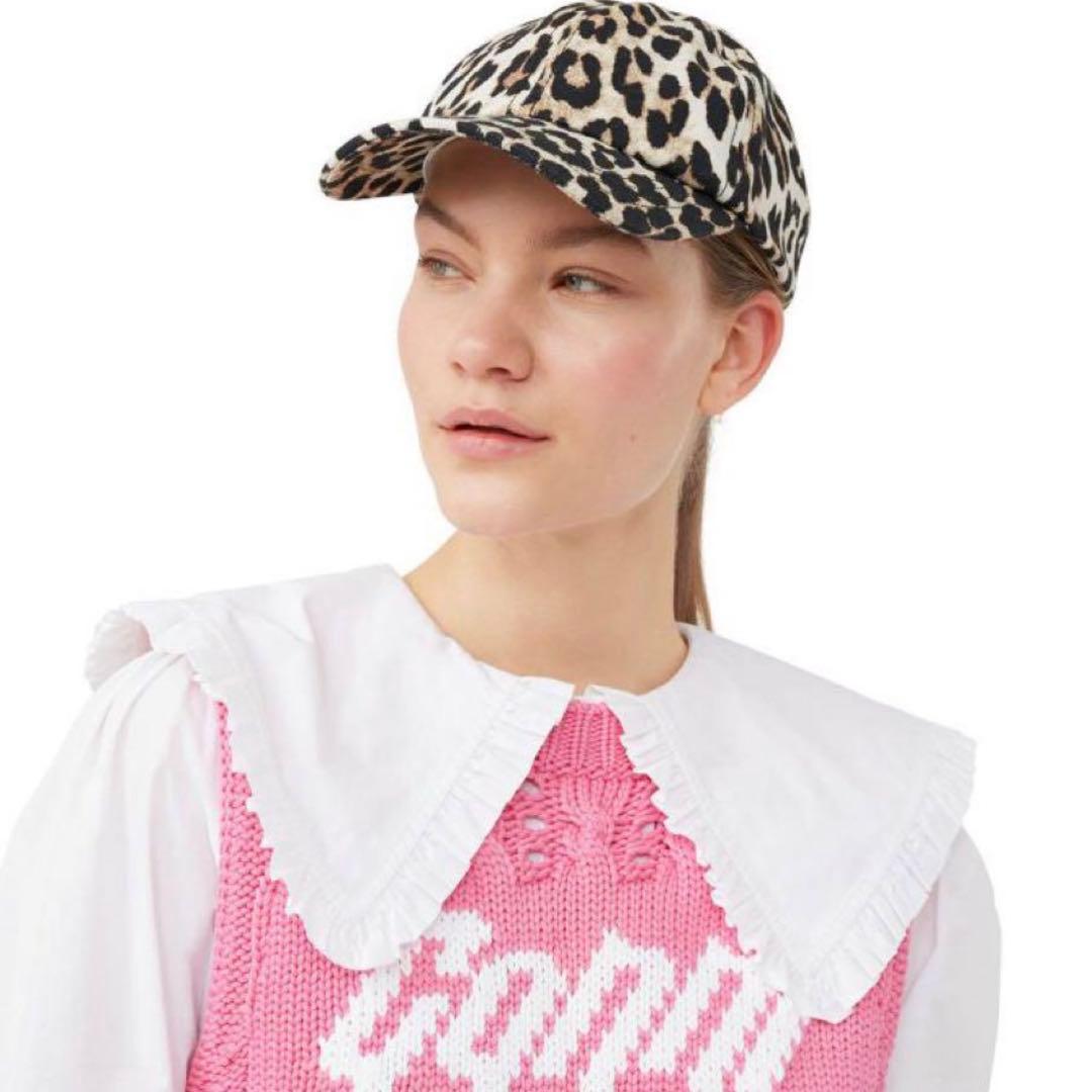 GANNI ガニー キャップ キャップ ヒョウ柄 レオパード アニマル柄