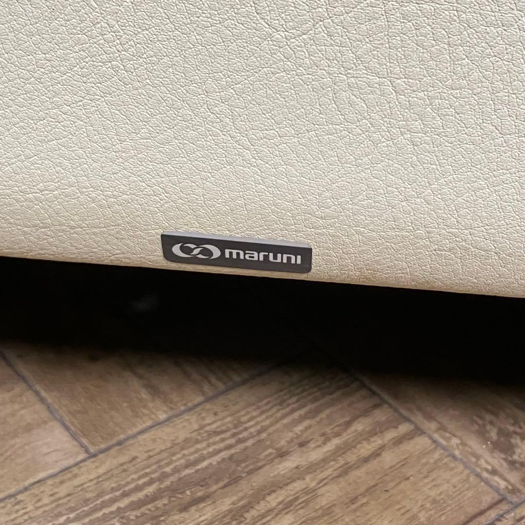 ♦︎maruni ♦︎マルニ 1人掛け　昭和レトロ ソファー 革　木目調　B