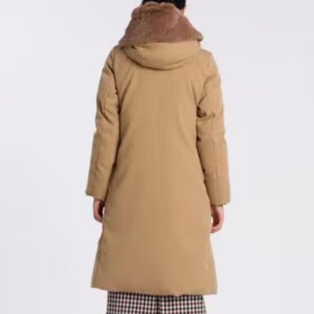 【新品未使用】イネド　小松マテーレ　ボリュームファーロングダウンコート