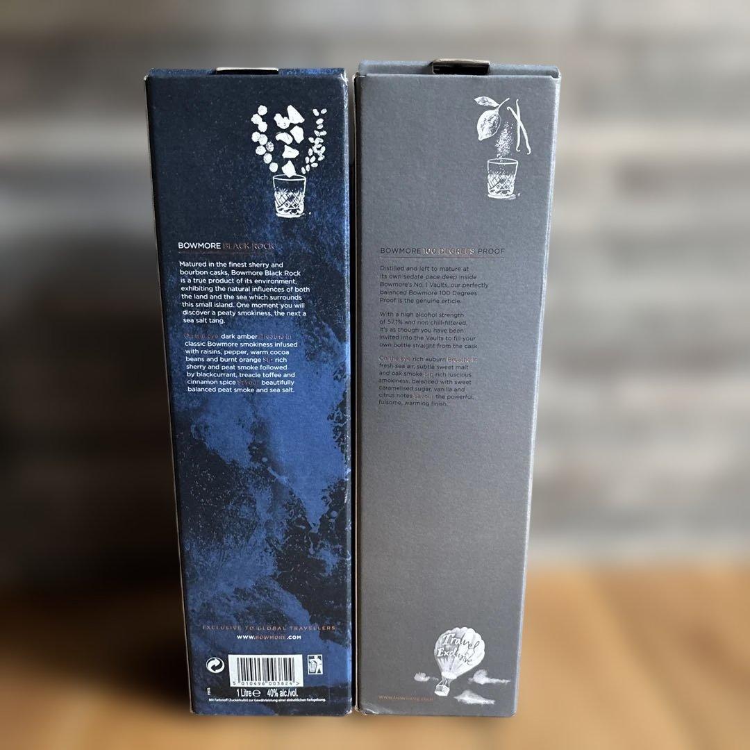 ボウモア 100 DEGREES PROOF & BLACK ROCK セット