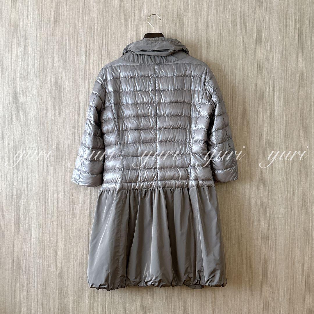 【1316】ヘルノ　切り替えライトダウンジャケット　コート　ベージュ　44