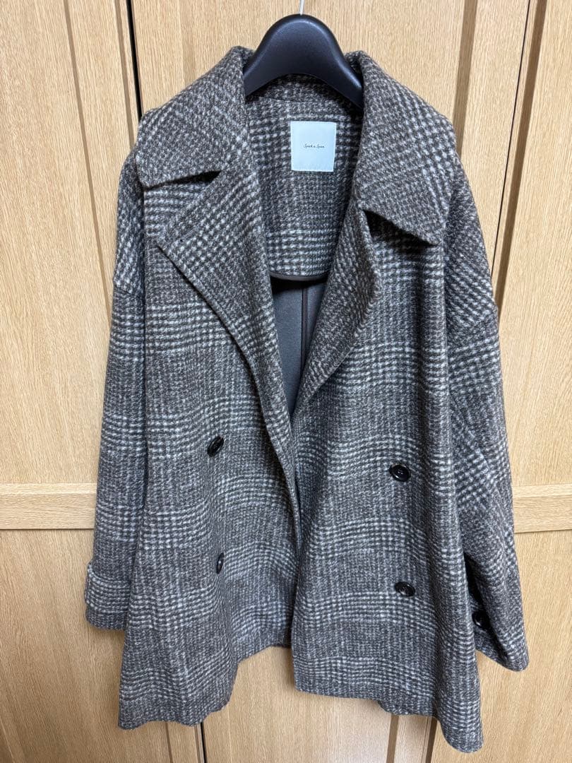 【Spick and Span】Wスライバーチェックハーフコート