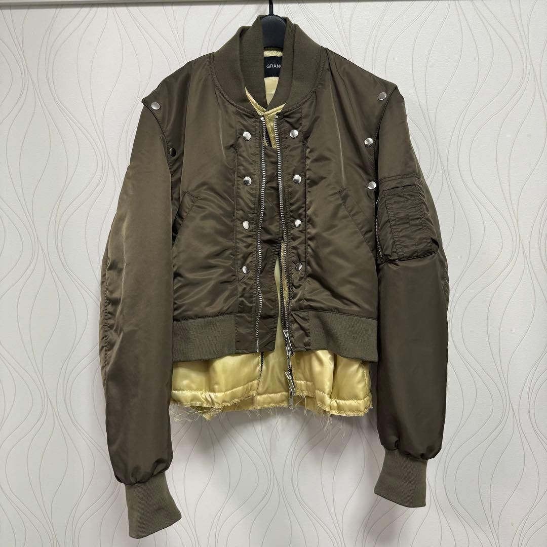 【Lサイズ】GRANCY ボリュームレイヤードデザインMA-1 ブルゾン