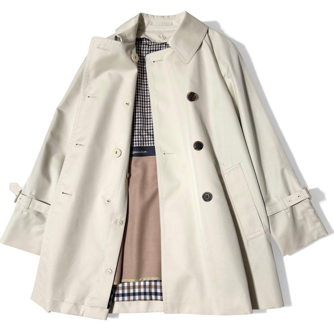極美品✨️定価10万　アクアスキュータム　トレンチコート　ライナー　ペールベージュ